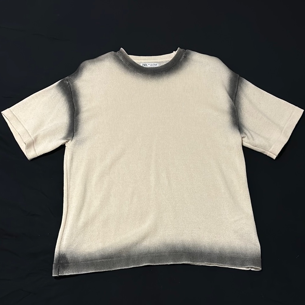 Gradient Black and Cream T-Shirt